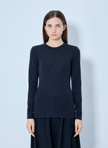 LN-CC® - RÓHE: Fine Merino Long Sleeve Top - Dark Grey RÓHE Fine Merino Long Sleeve Top Dark Grey roe0265012