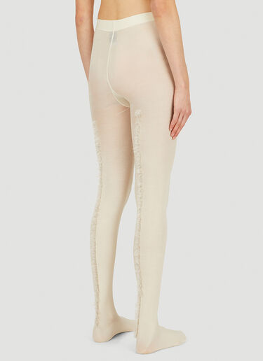 Durazzi Milano Intarsia Tights Cream drz0250036