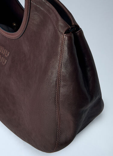LN-CC® - Miu Miu: Ivy Nappa Leather Shopping Bag - Brown Miu Miu Ivy Nappa Leather Shopping Bag Brown miu0266110