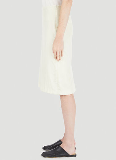 Lemaire High Waist Skirt White lem0246006