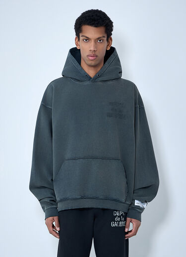 Gallery Dept. Oversized Cotton-Blend Hooded Sweatshirt Black gdp0162060