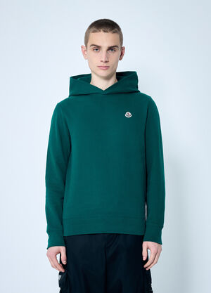 Moncler Logo Patch Hooded Sweatshirt Navy mon0159012