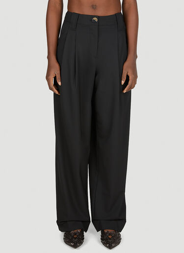 Drapey Pleat Pants GANNI Drapey Pleat Pants Black gan0252020