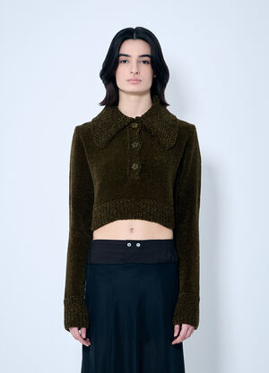 Cecilie Bahnsen Calla Sweater Green cec0259005