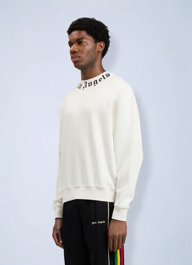 Palm Angels Neck Logo Sweatshirt White pma0164032