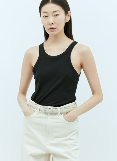 TOTEME 슬림 가죽 벨트 크림 tot0256033