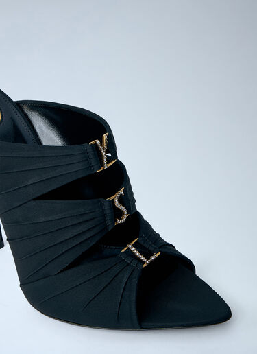 Saint Laurent Emilie Mules Sandals Black sla0263041