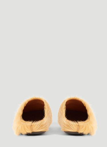 Marni Fussbett Hairy Mules Yellow mni0253045