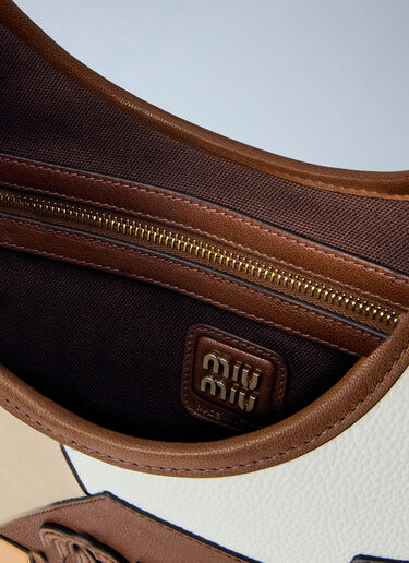 Miu Miu Ivy Leather Shoulder Bag Brown miu0264109