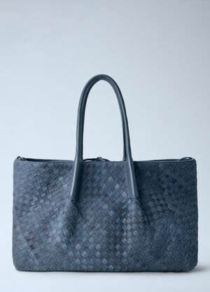 Bottega Veneta Large Pinacoteca Shoulder Bag Blue bov0264016