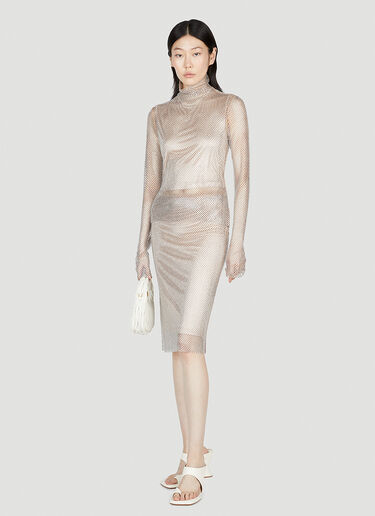Noemi Rhinestone Mesh Top Sportmax Noemi Rhinestone Mesh Top Beige spx0253005