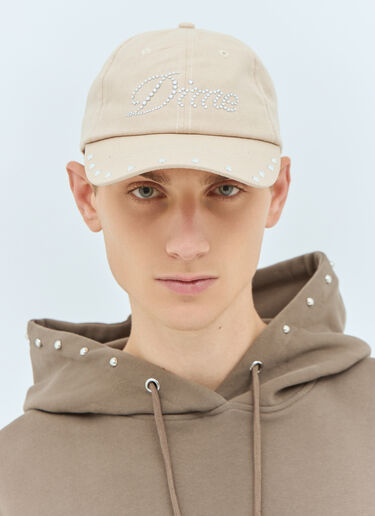 Dime Icy Cursive Logo Baseball Cap Beige dmt0157009