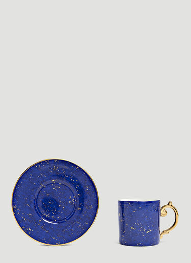 L'Objet Set-of-Six Lapis Espresso Cup and Saucers Blue wps0639516