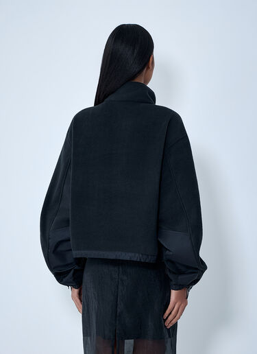 Cecilie Bahnsen High-Neck Fleece Pullover Sweatshirt Black cec0262027