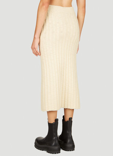 Jil Sander+ Wool Rib Midi Skirt Beige jsp0253010