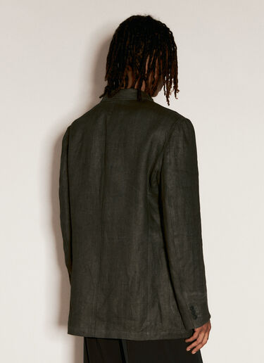 Yohji Yamamoto Ink-Dyed Linen Blazer Black yoy0156002