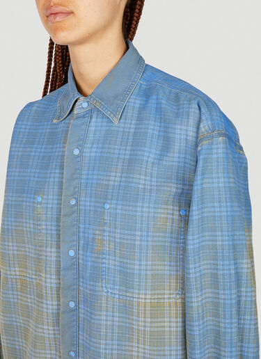 NOTSONORMAL Double Flannel Overshirt Blue nsm0351005