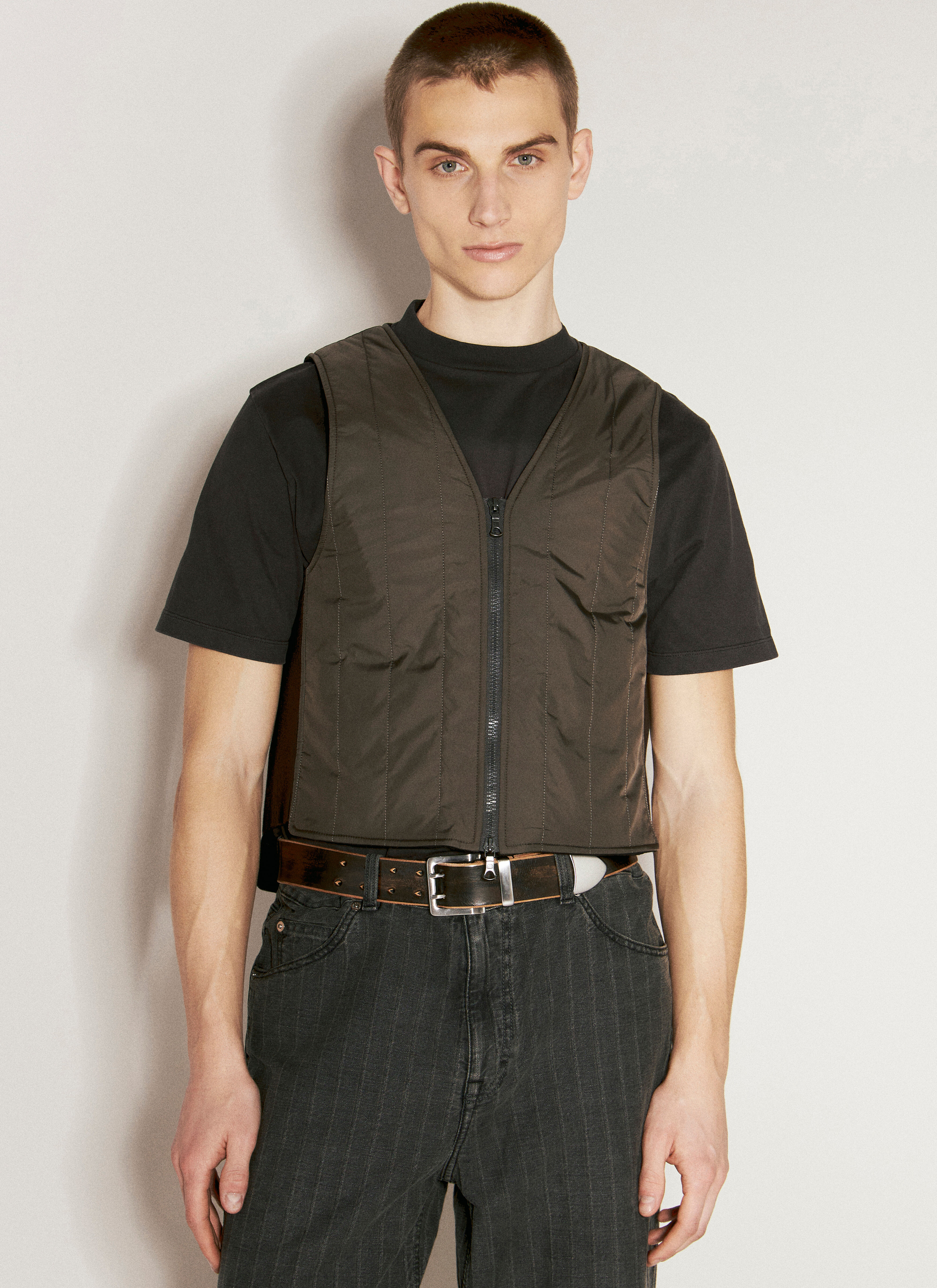 Our Legacy Quilt Liner Vest Brown our0156007