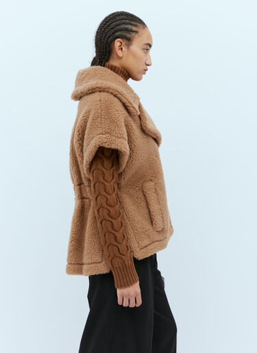 Max Mara テディ ジレ ケープ キャメル max0254081