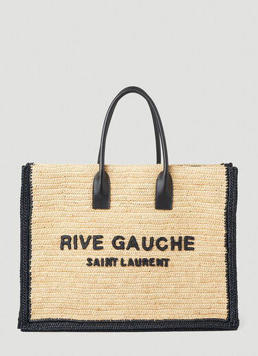 Saint Laurent Rive Gauche Raffia Tote Bag Beige sla0247165