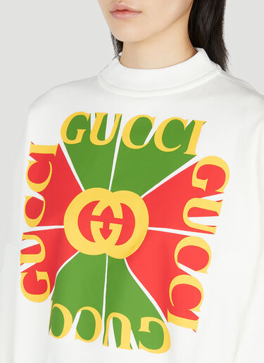 Gucci Logo Printed Sweatshirt White guc0251187