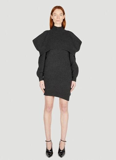 Alexander Wang Inverted High Neck Mini Dress Black awg0251009