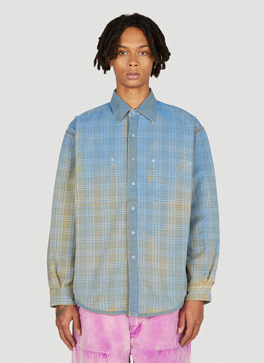 NOTSONORMAL Double Flannel Overshirt Blue nsm0351005