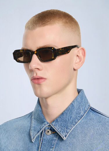 LN-CC® - Off-White: Olympia Brown Lens Sunglasses - Black Off-White Olympia Brown Lens Sunglasses Black ofw0364475
