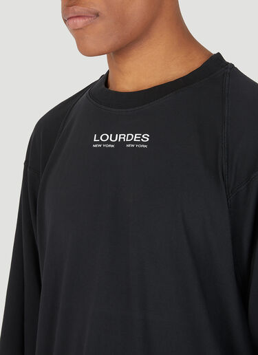 Lourdes 徽标 T 恤 黑色 lou0346004