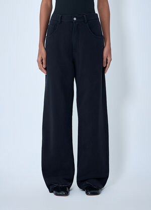MM6 Maison Margiela Wide-Leg Pants Black mmm0264008