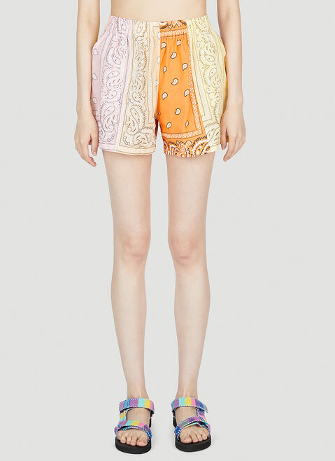 Balmain Paisley Motif Shorts Grey bln0253009