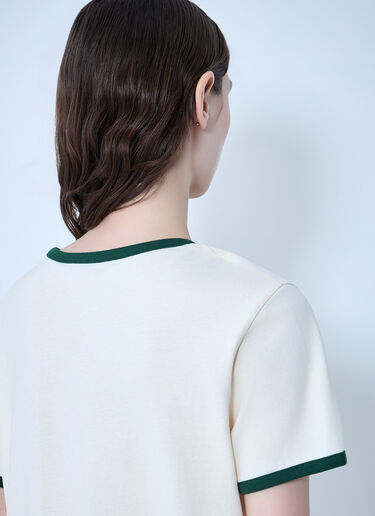 Moncler Logo Print Cotton T-Shirt White mon0264025