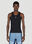 Marine Serre Ribbed Tank Top Green mrs0152001