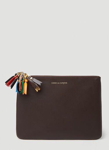 Comme des Garçons Wallet 徽标拉链头钱包 棕色 cdw0351027