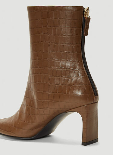Reike Nen Centre-Seam Embossed Boots Brown rkn0241005