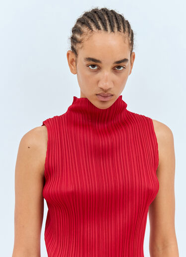 Pleats Please Issey Miyake 高领褶裥上衣 红色 plp0257024