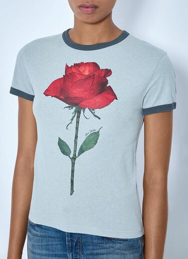 LN-CC® - Acne Studios: Graphic Rose T-Shirt - Grey Acne Studios Graphic Rose T-Shirt Grey acn0265021