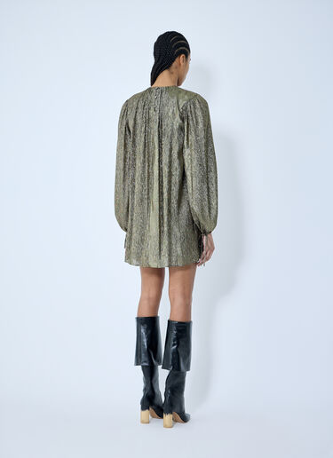 Chloé 缩褶真丝迷你连衣裙  金色 chl0259004