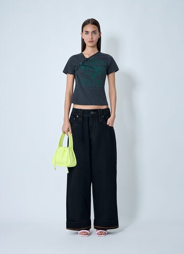 Logo Motif T-Shirt Alexander Wang Logo Motif T-Shirt Black awg0262002