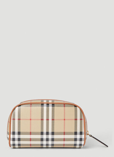 Burberry Check Cosmetic Pouch Beige bur0252042