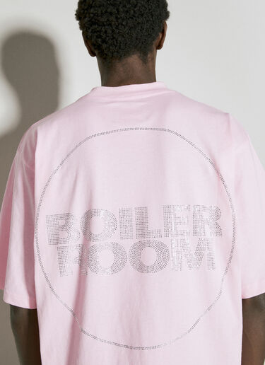 Boiler Room Diamante Logo T-Shirt Pink bor0155016