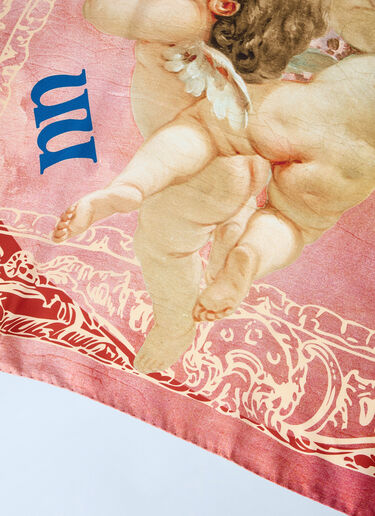 LN-CC® - Vivienne Westwood: Cherub Motif Silk Scarf - Pink Vivienne Westwood Cherub Motif Silk Scarf Pink vvw0366068