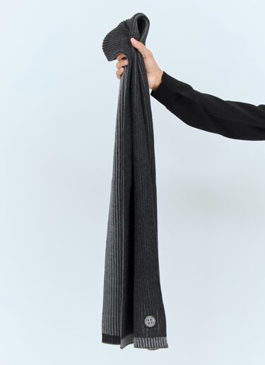 Stone Island Logo Patch Scarf Black sto0158068