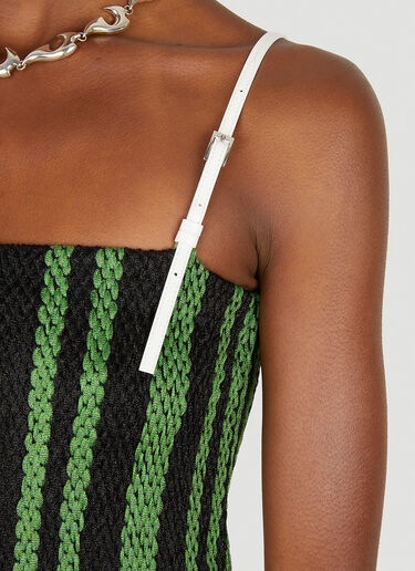 JW Anderson Braided Fringe Camisole Dress Green jwa0248008