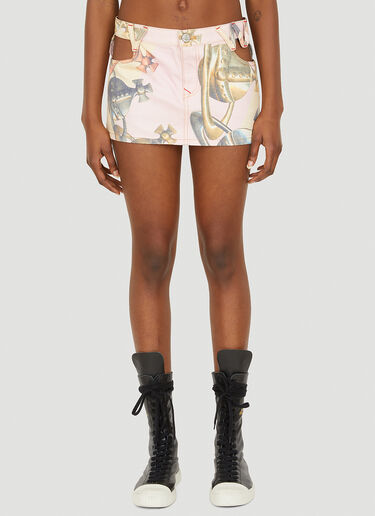 Vivienne Westwood Cut Out Mini Skirt Pink vvw0252015