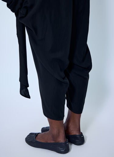 LIMI Feu High Twist Gabardine Draped Pants Black lmf0263002