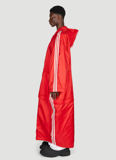 Balenciaga x adidas Logo Print Parka Coat Red axb0151003