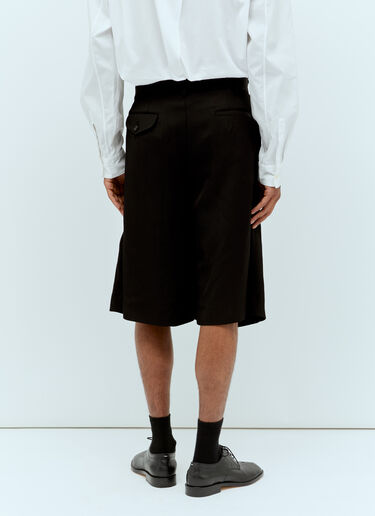 Comme des Garçons Homme Plus Draped Front Bermuda Shorts Black hpl0156007