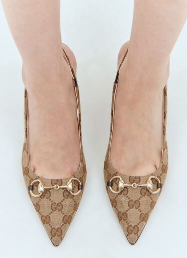 Gucci 马衔扣高跟鞋 米色 guc0257049
