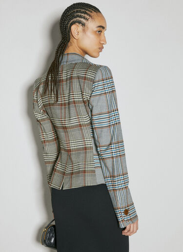 Vivienne Westwood Drunken 精裁西装外套 灰色 vvw0253008